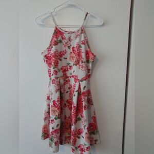 Floral Kids Dress - Pink and Green